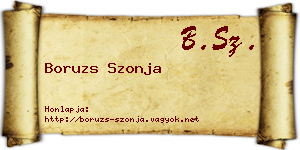 Boruzs Szonja névjegykártya