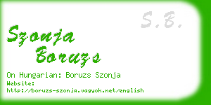 szonja boruzs business card